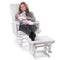 Childhome Gliding Chair White With Footrest