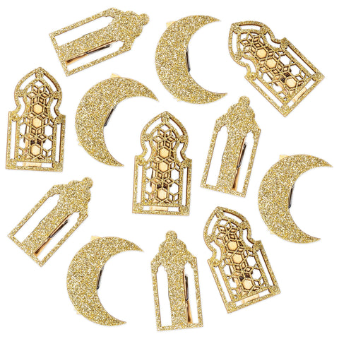 Gold Ramadan Wooden Clips | Reusable Festive Decoration