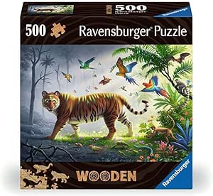 Jungle Tiger 500‑Piece Wooden Puzzle
