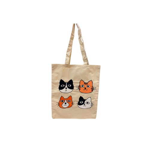 Jute Bags (Handpainted) - cat face