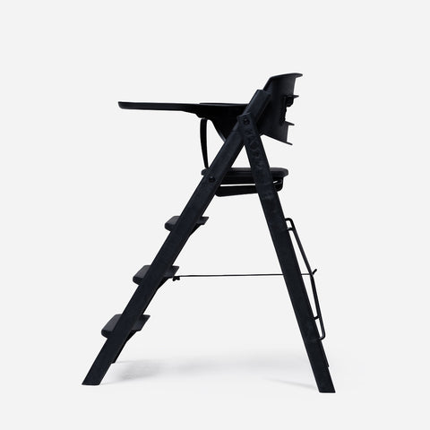 KAOS KLAPP High Chair Recycled + Safety Rail + Food Tray - Charcoal Black