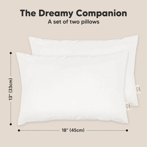KeaBabies Toddler Pillows 2 Pack, Kids Travel Bed Pillow, Soft Breathable Sleeping Pillow for Toddlers, Preschool Nap Pillow, Dinoland