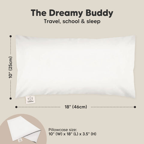 KeaBabies Buddy Toddler Pillow, Slumber, Soft Ergonomic Baby Pillow, Gentle Neck Support for Toddlers, Breathable Travel & Sleep Essentials