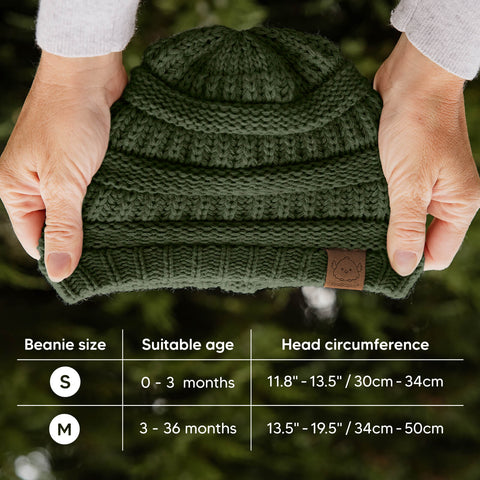 KeaBabies 3-Pack Warmzy Baby Beanies, Soft Newborn Beanie Hats for Infants, Stretchy Warm Baby Caps for Everyday Wear, Tea Rose, Medium
