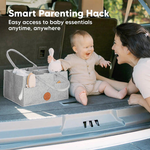 KeaBabies Original 2.0 Diaper Caddy, Mystic Gray, Spacious, Organized, Multi-Functional Baby Organizer, Travel & Nursery Essential