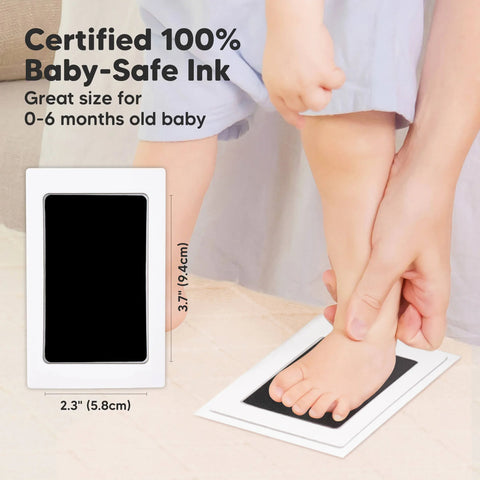 KeaBabies Duo Clean Touch Inkless Hand & Footprint Frame Kit, Alpine White, Capture Baby Memories Without Mess, Safe Inkless Technology, Keepsake Frame, Perfect for Nursery or Baby Shower Gift