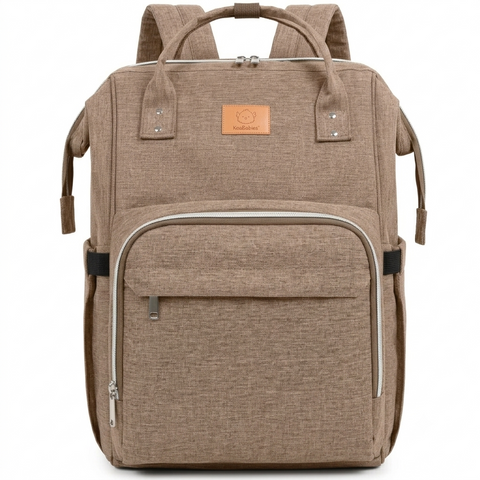 KeaBabies Original Diaper Bag, Coffee Brown, Large, Multi-Functional, Organized Compartments, Durable & Stylish, Travel Baby Bag