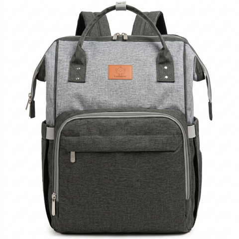 KeaBabies Original Diaper Bag, Graphite, Large, Multi-Functional, Organized Compartments, Durable & Stylish, Travel Baby Bag
