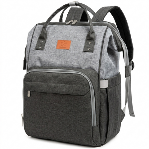 KeaBabies Original Diaper Bag, Graphite, Large, Multi-Functional, Organized Compartments, Durable & Stylish, Travel Baby Bag