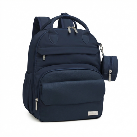 KeaBabies Play Diaper Bag, Navy Blue, Spacious, Multi-Functional, Waterproof, Organized Compartments, Travel-Friendly Baby Bag