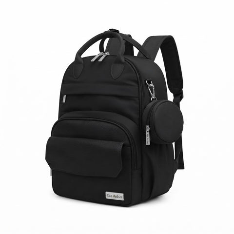 KeaBabies Play Diaper Bag, Trendy Black, Spacious, Multi-Functional, Waterproof, Organized Compartments, Travel-Friendly Baby Bag