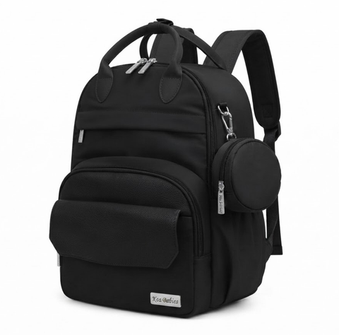 KeaBabies Play Diaper Bag, Trendy Black, Spacious, Multi-Functional, Waterproof, Organized Compartments, Travel-Friendly Baby Bag