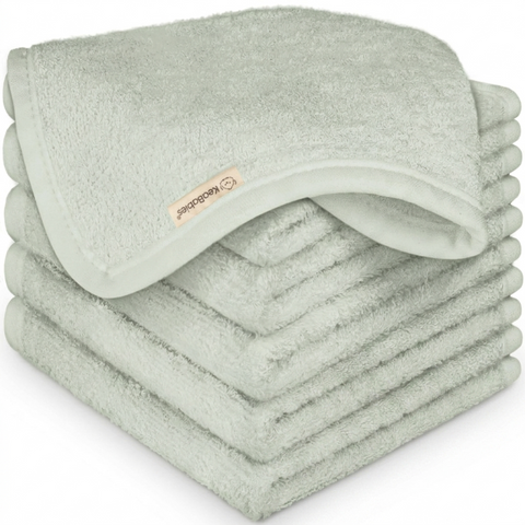 KeaBabies Deluxe Baby Washcloths, Soft Absorbent Cotton Wash Cloths for Newborns and Infants, Gentle on Sensitive Skin, Dove