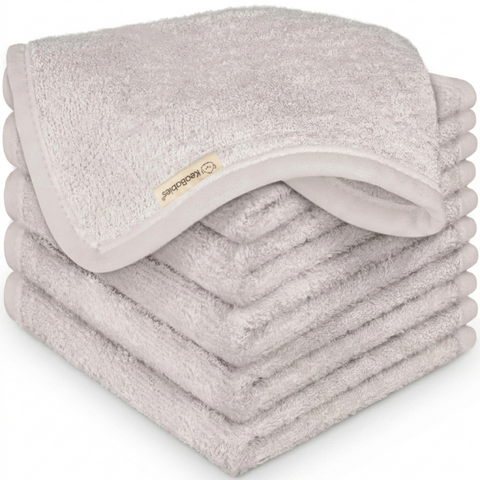 KeaBabies Deluxe Baby Washcloths, Soft Absorbent Cotton Wash Cloths for Newborns and Infants, Gentle on Sensitive Skin, Heather
