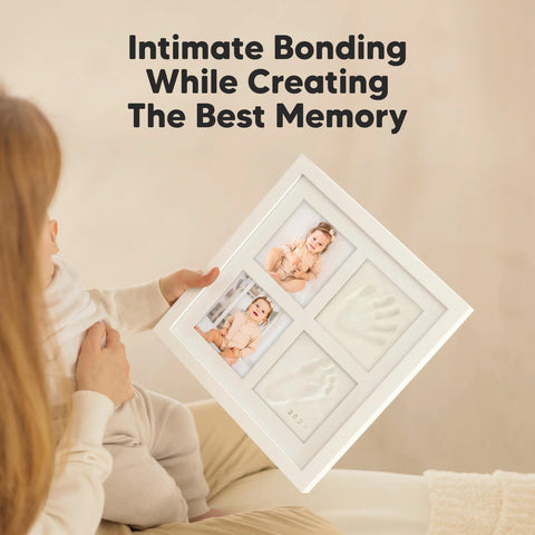 KeaBabies Ever Baby Hand & Footprint Keepsake Frame, Cloud Gray, Capture Baby’s Tiny Hands and Feet, Inkless, Durable Memory Frame, Perfect Newborn Gift, Cherish Precious Early Moments