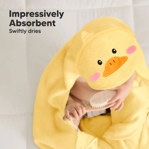 KeaBabies Cuddle Organic Bamboo Baby Hooded Towel, Ultra Soft Absorbent Bamboo Bath Towel for Newborns & Toddlers, Gentle on Sensitive Skin, Cat
