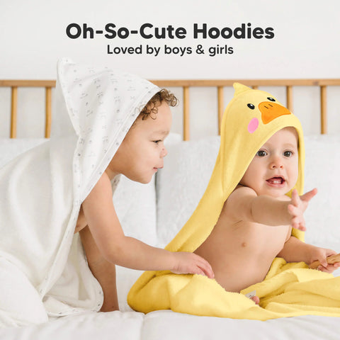 KeaBabies Cuddle Organic Bamboo Baby Hooded Towel, Ultra Soft Absorbent Bamboo Bath Towel for Newborns & Toddlers, Gentle on Sensitive Skin, Cat