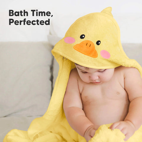 KeaBabies Cuddle Organic Bamboo Baby Hooded Towel, Ultra Soft Absorbent Bamboo Bath Towel for Newborns & Toddlers, Gentle on Sensitive Skin, Cat