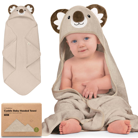 KeaBabies Cuddle Baby Hooded Towel, Ultra Soft Absorbent Baby Bath Towel for Newborns & Toddlers, Gentle on Sensitive Skin, Frog