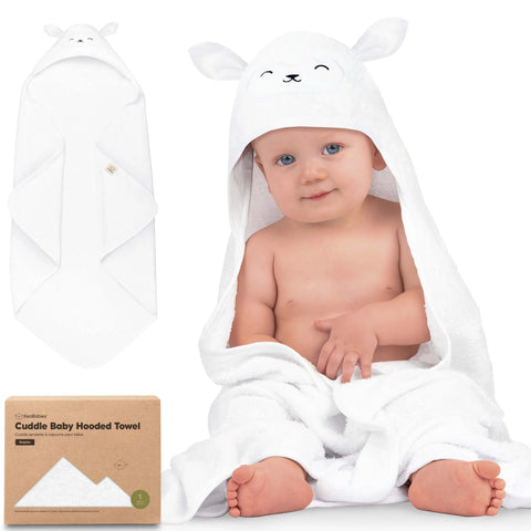 KeaBabies Cuddle Baby Hooded Towel, Ultra Soft Absorbent Baby Bath Towel for Newborns & Toddlers, Gentle on Sensitive Skin, Frog
