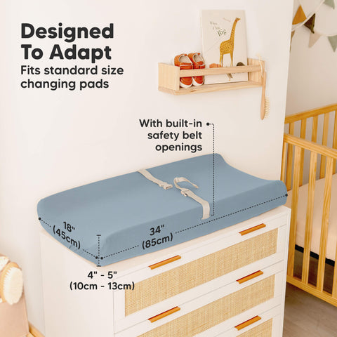 KeaBabies Isla Changing Pad Covers 2 Pack, Soft Stretchy Changing Table Cover, Breathable Nursery Bedding Cover for Baby Diaper Changes, Butterflies