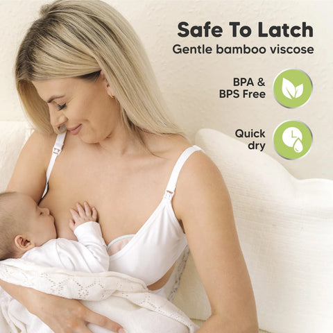 KeaBabies Soothe Nursing Pads, Lovelle, Large Size, Ultra Absorbent Reusable Breast Pads, Leakproof Soft Bamboo Nursing Pads for Breastfeeding Moms