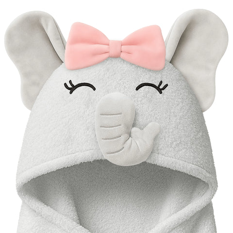 KeaBabies PlayPals Hooded Towel, Soft Absorbent Infant Bath Towel with Hood, Gentle on Sensitive Skin, Ella