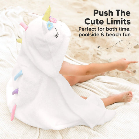 KeaBabies PlayPals Hooded Towel, Soft Absorbent Infant Bath Towel with Hood, Gentle on Sensitive Skin, Ella