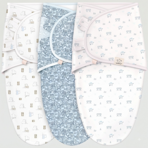 KeaBabies Soothe Swaddle Wraps, 3-Pack Butterflies, Soft Breathable Baby Swaddle Blanket Set, Adjustable Newborn Wrap, Infant Sleep Comfort Essentials