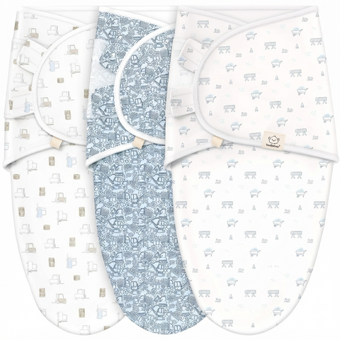 KeaBabies Soothe Swaddle Wraps, 3-Pack Butterflies, Large, Soft Breathable Baby Swaddle Blanket Set, Adjustable Infant Wrap, Secure Newborn Sleep Essentials
