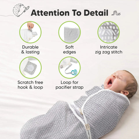 KeaBabies Soothe Swaddle Wraps, 3-Pack Candy, Soft Breathable Baby Swaddle Blanket Set, Adjustable Newborn Wrap, Infant Sleep Essentials