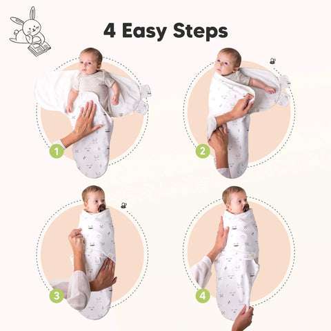 KeaBabies Soothe Swaddle Wraps, 3-Pack Candy, Soft Breathable Baby Swaddle Blanket Set, Adjustable Newborn Wrap, Infant Sleep Essentials