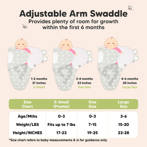 KeaBabies Soothe Zippy Swaddle Wrap, 3-Pack - Butterflies