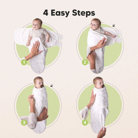 KeaBabies Soothe Zippy Swaddle Wrap, 3-Pack Cloud, Easy Zip Baby Swaddle Blanket, Soft Breathable Infant Wrap, Secure Newborn Sleep Essentials