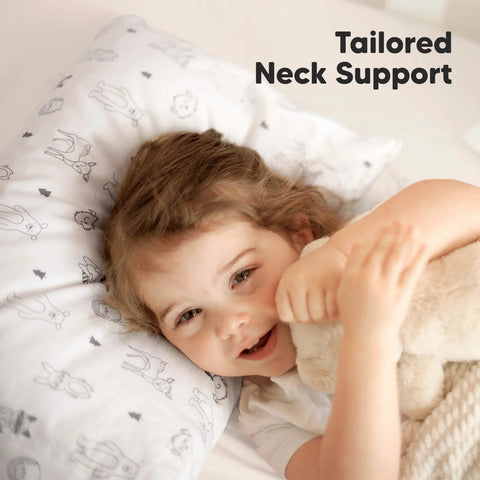 KeaBabies Jumbo Toddler Pillow with Pillowcase, Kids Travel Bed Pillow, Breathable Microfiber Filled Sleeping Pillow for Toddlers, Preschool Nap Pillow, Sage
