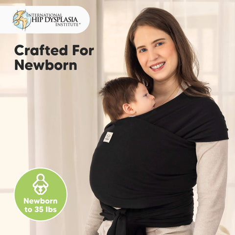 KeaBabies Original Wrap Baby Carrier, Dark Mauve, Ergonomic, Adjustable, Breathable, Hands-Free Baby Carrier, Newborn to Toddler Comfort