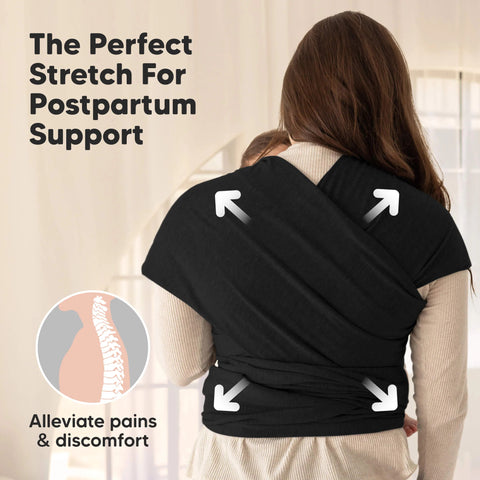 KeaBabies Original Wrap Baby Carrier, Dark Mauve, Ergonomic, Adjustable, Breathable, Hands-Free Baby Carrier, Newborn to Toddler Comfort