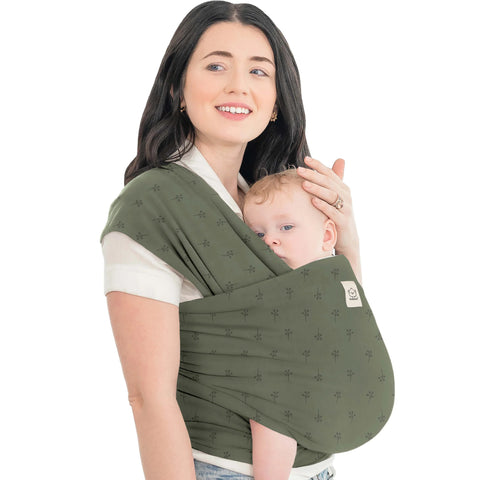 KeaBabies Original Wrap Baby Carrier, Forest Berries, Ergonomic, Adjustable, Breathable, Hands-Free Baby Carrier, Newborn to Toddler Comfort