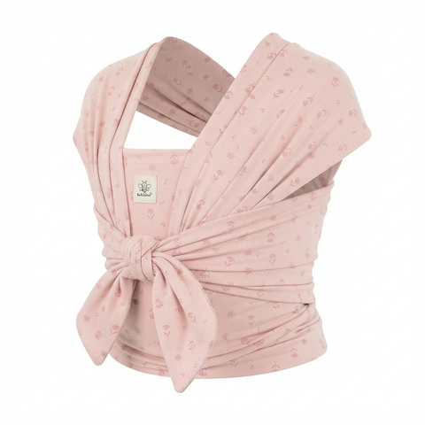 KeaBabies Original Wrap Baby Carrier, Pink Daisies, Ergonomic, Adjustable, Breathable, Hands-Free Baby Carrier, Newborn to Toddler Comfort