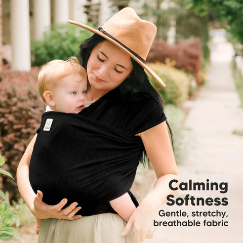 KeaBabies Original Wrap Baby Carrier, Terracotta, Ergonomic, Adjustable, Breathable, Hands-Free Baby Carrier, Newborn to Toddler Comfort