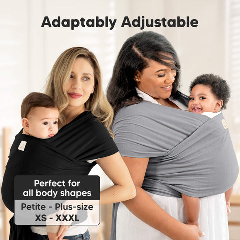 KeaBabies Original Wrap Baby Carrier, Terracotta, Ergonomic, Adjustable, Breathable, Hands-Free Baby Carrier, Newborn to Toddler Comfort