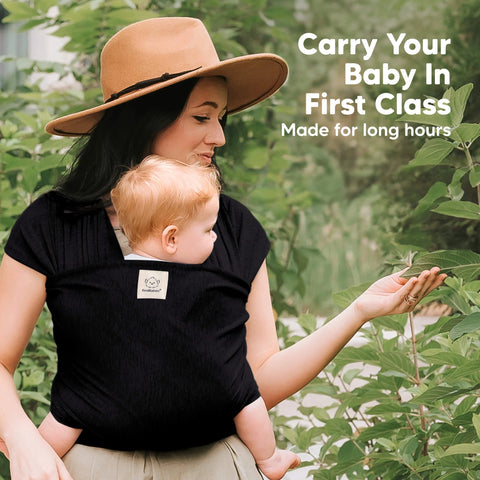 KeaBabies Original Wrap Baby Carrier, Terracotta, Ergonomic, Adjustable, Breathable, Hands-Free Baby Carrier, Newborn to Toddler Comfort