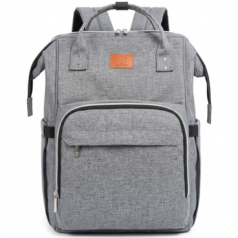 KeaBabies Original Diaper Bag, Classic Gray, Large, Multi-Functional, Organized Compartments, Durable & Stylish, Travel Baby Bag