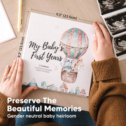 KeaBabies Craft Baby First Years Memory Book, Wonderland, Capture Baby Milestones, Interactive Memory Journal, Photos, Notes, Keepsake for Early Years, Thoughtful Gift for Newborn