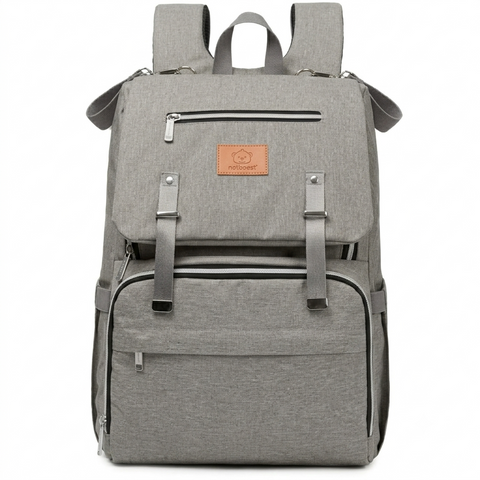 KeaBabies Explorer Diaper Bag, Classic Gray, Spacious, Durable, Multi-Pocket Baby Bag, Comfortable Straps, Ideal for Moms & Dads