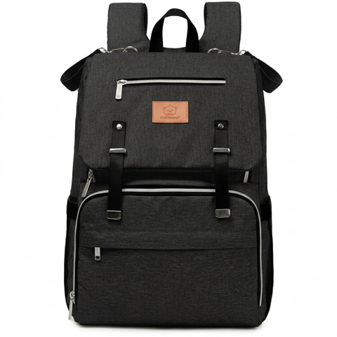 KeaBabies Explorer Diaper Bag, Trendy Black, Spacious, Durable, Multi-Pocket Baby Bag, Comfortable Straps, Ideal for Moms & Dads