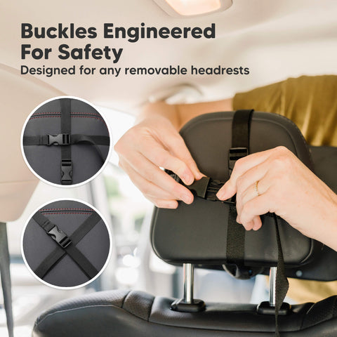 KeaBabies Baby Car Seat Mirror, Large, Matte Black, Shatterproof, Adjustable, Wide-Angle Rear-Facing View, Safe for Infant Travel