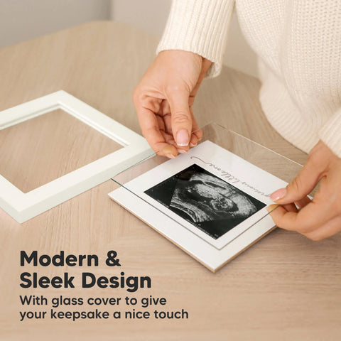 KeaBabies Solo Baby Sonogram Frame, Alpine White, Display Baby Sonogram Picture, Elegant Nursery Decor, Keepsake Memory Frame, Perfect Newborn Gift, Treasure Early Pregnancy Moments