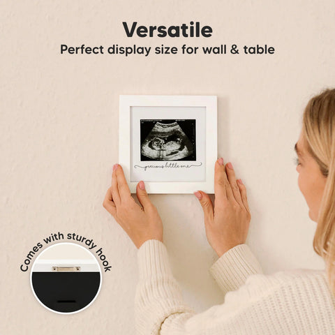 KeaBabies Solo Baby Sonogram Frame, Alpine White, Display Baby Sonogram Picture, Elegant Nursery Decor, Keepsake Memory Frame, Perfect Newborn Gift, Treasure Early Pregnancy Moments
