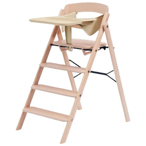KAOS KLAPP High Chair Beech Natural + Safety Rail + Food Tray